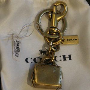 Coach 1941 Rogue Brass Key Chain Bag Charm NWT in Bag & Box Item#56029 B4/B4
